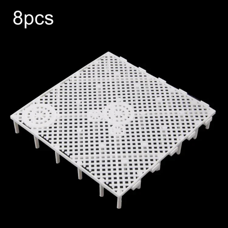 8 pièces de tapis filtrant pour fond d'aquarium, Tablette noire, Tablette blanche, Prise noire, Prise blanche