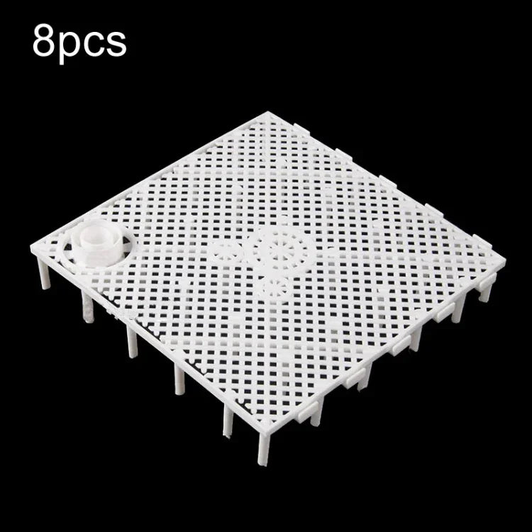 8 pièces de tapis filtrant pour fond d'aquarium, Tablette noire, Tablette blanche, Prise noire, Prise blanche