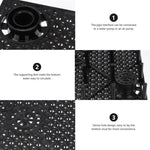 8 pièces de tapis filtrant pour fond d'aquarium, Tablette noire, Tablette blanche, Prise noire, Prise blanche