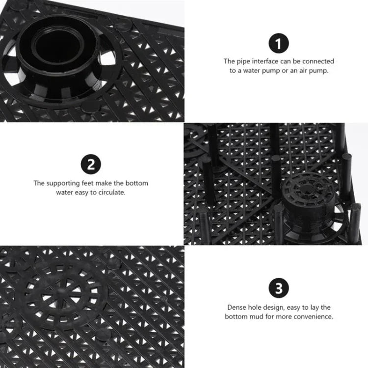 8 pièces de tapis filtrant pour fond d'aquarium, Tablette noire, Tablette blanche, Prise noire, Prise blanche