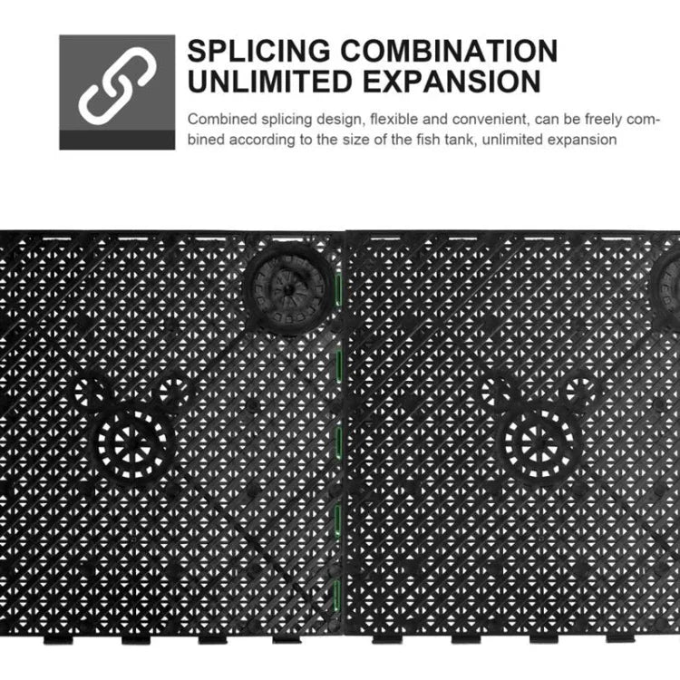 8 pièces de tapis filtrant pour fond d'aquarium, Tablette noire, Tablette blanche, Prise noire, Prise blanche