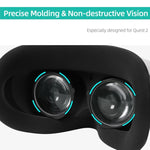 Pour Oculus Quest 2 Hifylux Q2-QF11 1 paire de montures de lentilles de myopie en résine asphérique pour lunettes VR