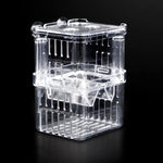 Boîte d'isolation transparente à double couche pour élevage de poissons Paon, Petite, Grande, Très grande