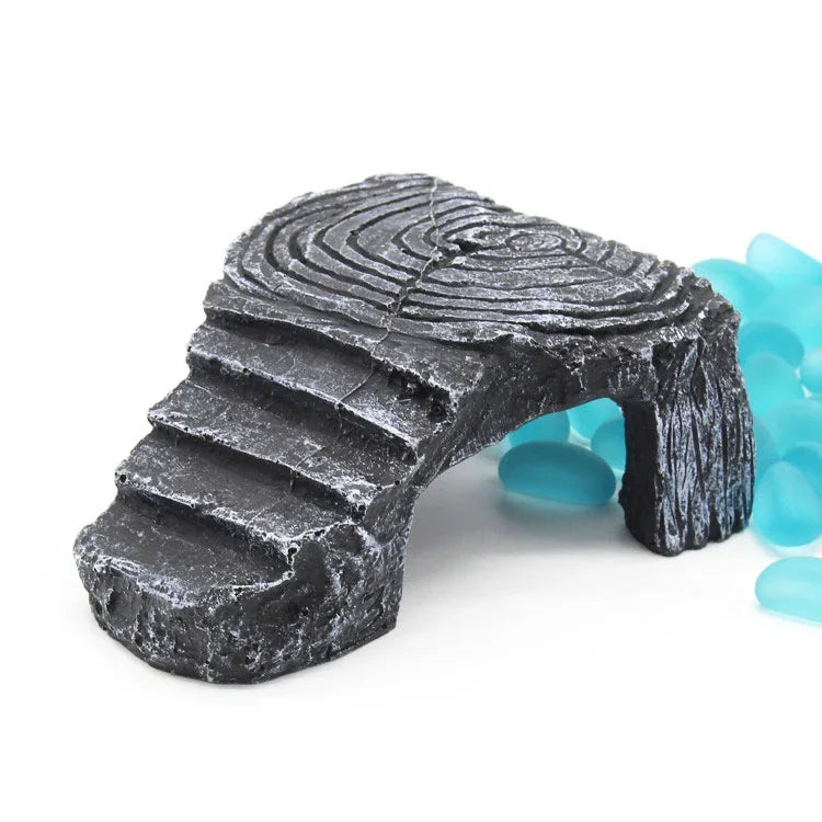 Plateforme d'escalade pour aquascape tortue, cachette pour reptile, plateforme tortue à trois pieds, Petite, Grande