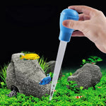 Tube d'aspiration manuel mini pour changement d'eau dans petit aquarium, Bleu, Vert