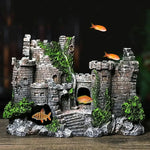 Décoration Résine Château Ancien Aquarium Grotte Bâtiment, Château Ancien