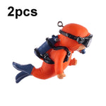 2 pièces d'ornements plongeurs pour aquarium, décorations aquascape, Noir standard, Rose standard, Vert standard, Bleu avec caméra, Noir avec caméra, Rose avec caméra, Vert avec caméra, Orange avec caméra, Bleu standard, Orange standard