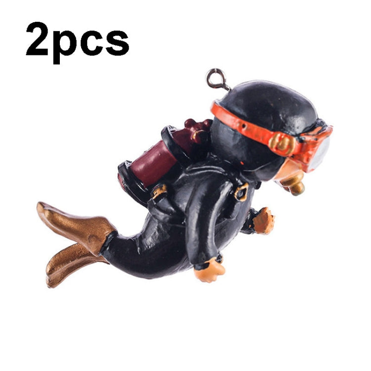 2 pièces d'ornements plongeurs pour aquarium, décorations aquascape, Noir standard, Rose standard, Vert standard, Bleu avec caméra, Noir avec caméra, Rose avec caméra, Vert avec caméra, Orange avec caméra, Bleu standard, Orange standard