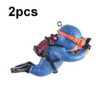 2 pièces d'ornements plongeurs pour aquarium, décorations aquascape, Noir standard, Rose standard, Vert standard, Bleu avec caméra, Noir avec caméra, Rose avec caméra, Vert avec caméra, Orange avec caméra, Bleu standard, Orange standard