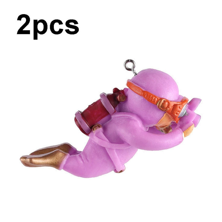 2 pièces d'ornements plongeurs pour aquarium, décorations aquascape, Noir standard, Rose standard, Vert standard, Bleu avec caméra, Noir avec caméra, Rose avec caméra, Vert avec caméra, Orange avec caméra, Bleu standard, Orange standard