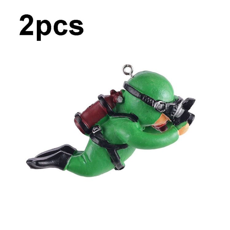 2 pièces d'ornements plongeurs pour aquarium, décorations aquascape, Noir standard, Rose standard, Vert standard, Bleu avec caméra, Noir avec caméra, Rose avec caméra, Vert avec caméra, Orange avec caméra, Bleu standard, Orange standard