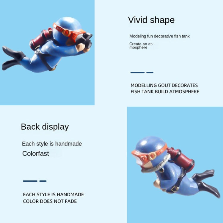 2 pièces d'ornements plongeurs pour aquarium, décorations aquascape, Noir standard, Rose standard, Vert standard, Bleu avec caméra, Noir avec caméra, Rose avec caméra, Vert avec caméra, Orange avec caméra, Bleu standard, Orange standard