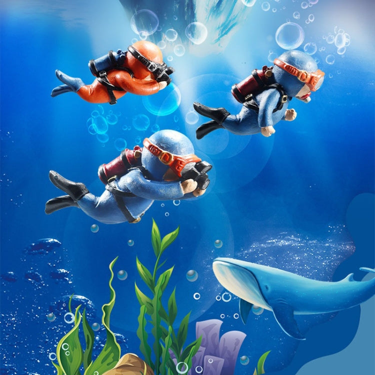 2 pièces d'ornements plongeurs pour aquarium, décorations aquascape, Noir standard, Rose standard, Vert standard, Bleu avec caméra, Noir avec caméra, Rose avec caméra, Vert avec caméra, Orange avec caméra, Bleu standard, Orange standard