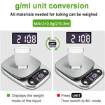 Petite balance de cuisine multifonctionnelle, haute précision, affichage numérique LCD, balance alimentaire, 3kg/ 0.1g, 5kg/ 0.1g, 10kg/ 1g