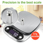 Petite balance de cuisine multifonctionnelle, haute précision, affichage numérique LCD, balance alimentaire, 3kg/ 0.1g, 5kg/ 0.1g, 10kg/ 1g