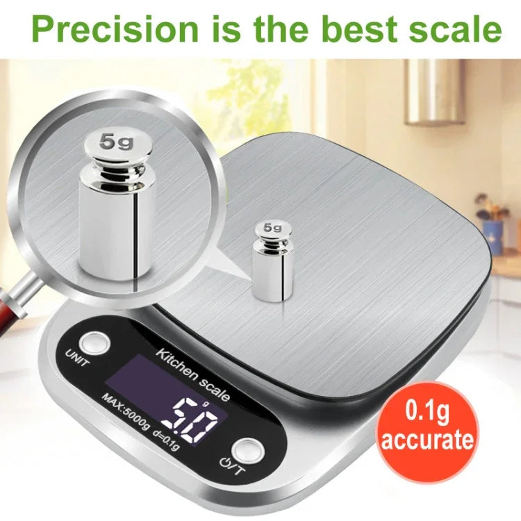 Petite balance de cuisine multifonctionnelle, haute précision, affichage numérique LCD, balance alimentaire, 3kg/ 0.1g, 5kg/ 0.1g, 10kg/ 1g