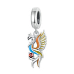 Bracelet en argent sterling S925 avec perles Phénix, pendentif Zircon Oiseau de Longévité, SCC2444