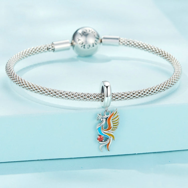 Bracelet en argent sterling S925 avec perles Phénix, pendentif Zircon Oiseau de Longévité, SCC2444