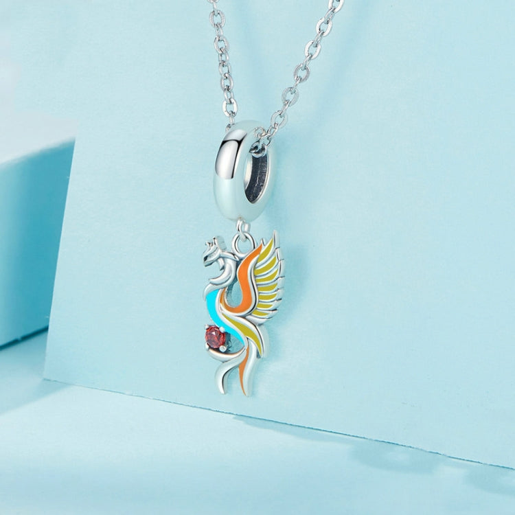 Bracelet en argent sterling S925 avec perles Phénix, pendentif Zircon Oiseau de Longévité, SCC2444