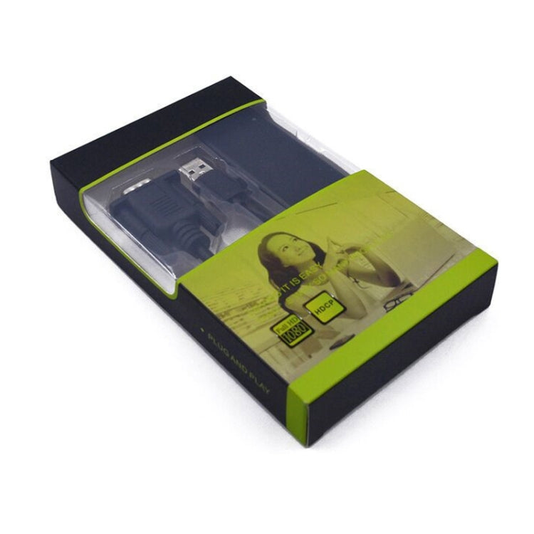 Câble adaptateur HD55Y VGA vers HDMI VGA+USB vers convertisseur HD 1080P avec alimentation, VGA+USB vers HDMI