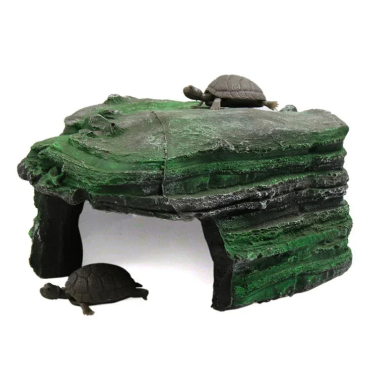Table d'escalade tortue en résine avec cachette, table souche, bain de soleil, GT026, GT023, GT149, GT001, GT013S