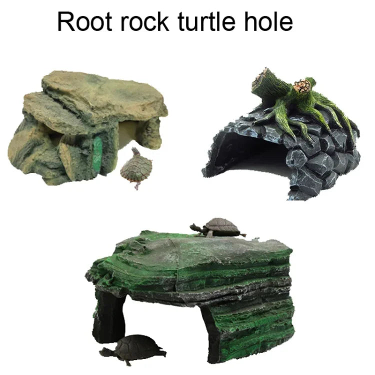 Table d'escalade tortue en résine avec cachette, table souche, bain de soleil, GT026, GT023, GT149, GT001, GT013S