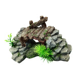 Table d'escalade tortue en résine avec cachette, table souche, bain de soleil, GT026, GT023, GT149, GT001, GT013S
