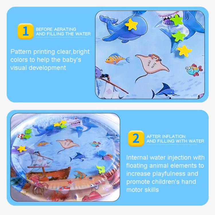 Tapis de jeu aquatique gonflable pour bébé et enfants 93 cm en PVC requin, 93 cm requin