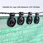 50 clips pour filet d'ombrage, fixation pour serre de jardin, type rond, paquet de 50 pièces