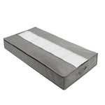 Sac de rangement pour couette non tissé, sac de rangement anti-poussière pour la maison, sac d'emballage de déménagement 100 x 50 x 15 cm, gris clair, gris foncé, noir