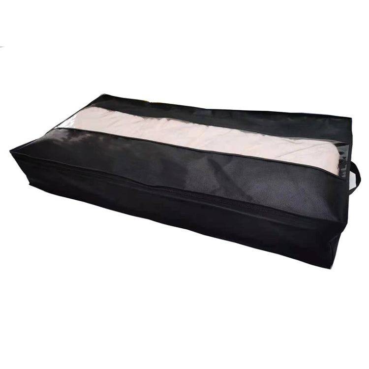 Sac de rangement pour couette non tissé, sac de rangement anti-poussière pour la maison, sac d'emballage de déménagement 100 x 50 x 15 cm, gris clair, gris foncé, noir