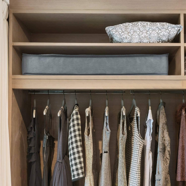 Sac de rangement pour couette non tissé, sac de rangement anti-poussière pour la maison, sac d'emballage de déménagement 100 x 50 x 15 cm, gris clair, gris foncé, noir