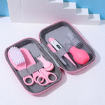 JR-6006 Trousse de Soin Bébé 8 en 1 avec Sac EVA, Kit de Nettoyage Quotidien pour Bébé, Bleu, Rose, Jaune