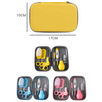 JR-6006 Trousse de Soin Bébé 8 en 1 avec Sac EVA, Kit de Nettoyage Quotidien pour Bébé, Bleu, Rose, Jaune
