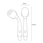 Vaisselle d'apprentissage pour enfants, cuillère souple en silicone pliable, verte