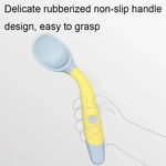 Vaisselle d'apprentissage pour enfants, cuillère souple en silicone pliable, verte