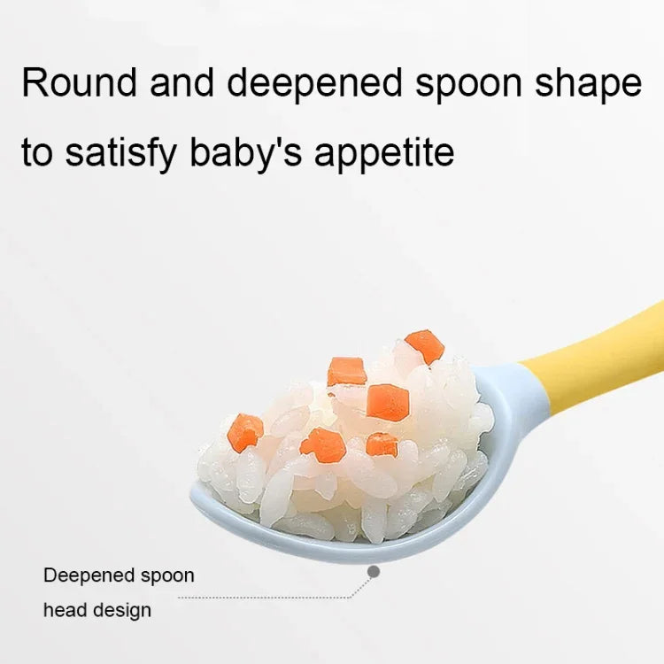 Vaisselle d'apprentissage pour enfants, cuillère souple en silicone pliable, verte