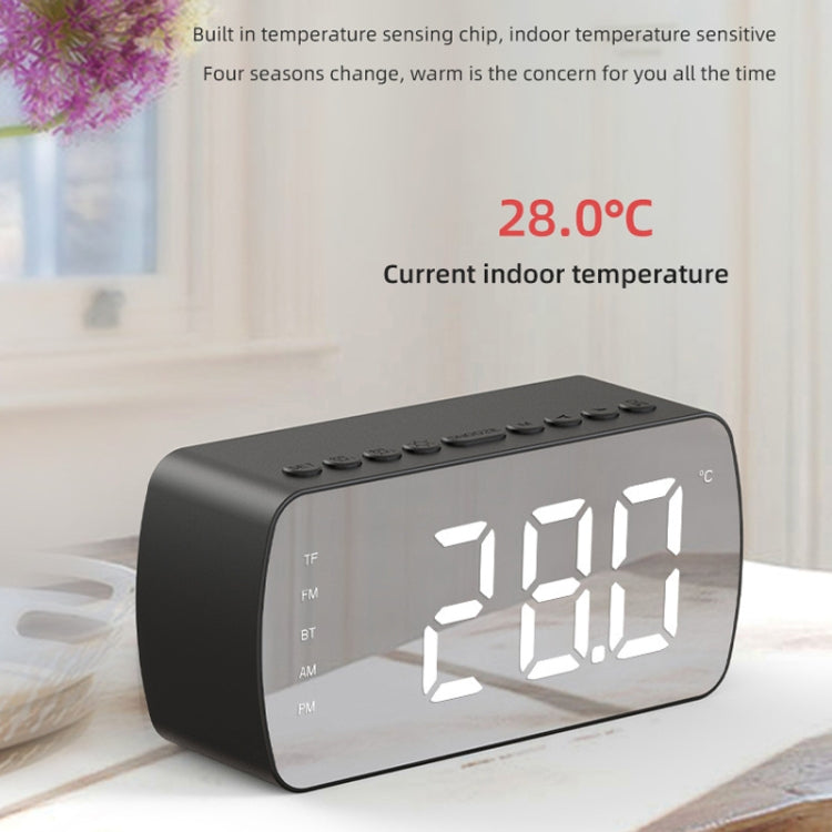 Haut-parleur Bluetooth portable d'extérieur avec horloge et radio, Q5 Noir 1400mAh, Q5 Blanc 1400mAh