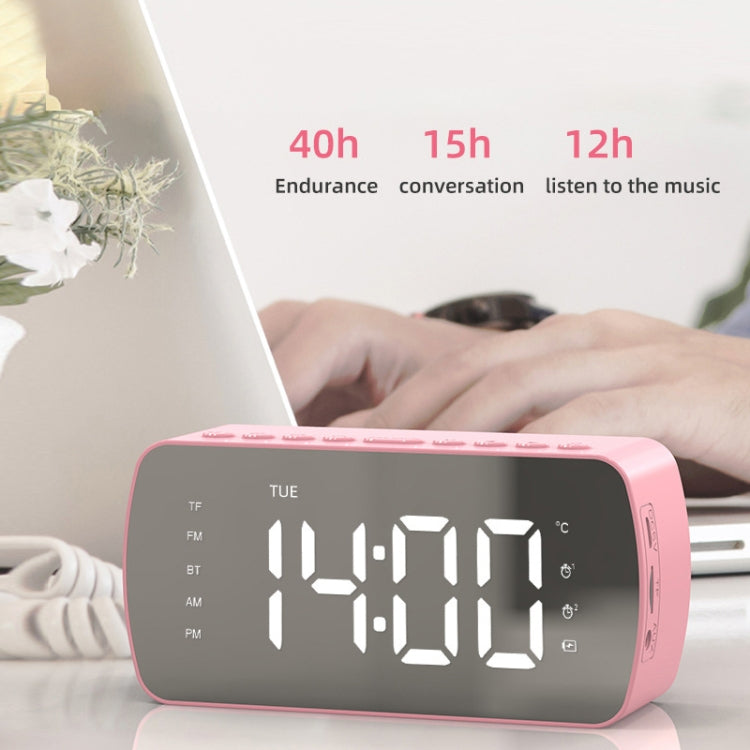 Haut-parleur Bluetooth portable d'extérieur avec horloge et radio, Q5 Noir 1400mAh, Q5 Blanc 1400mAh