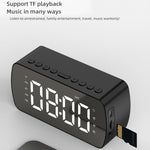 Haut-parleur Bluetooth portable d'extérieur avec horloge et radio, Q5 Noir 1400mAh, Q5 Blanc 1400mAh