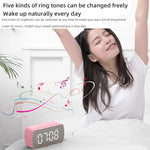 Haut-parleur Bluetooth portable d'extérieur avec horloge et radio, Q5 Noir 1400mAh, Q5 Blanc 1400mAh