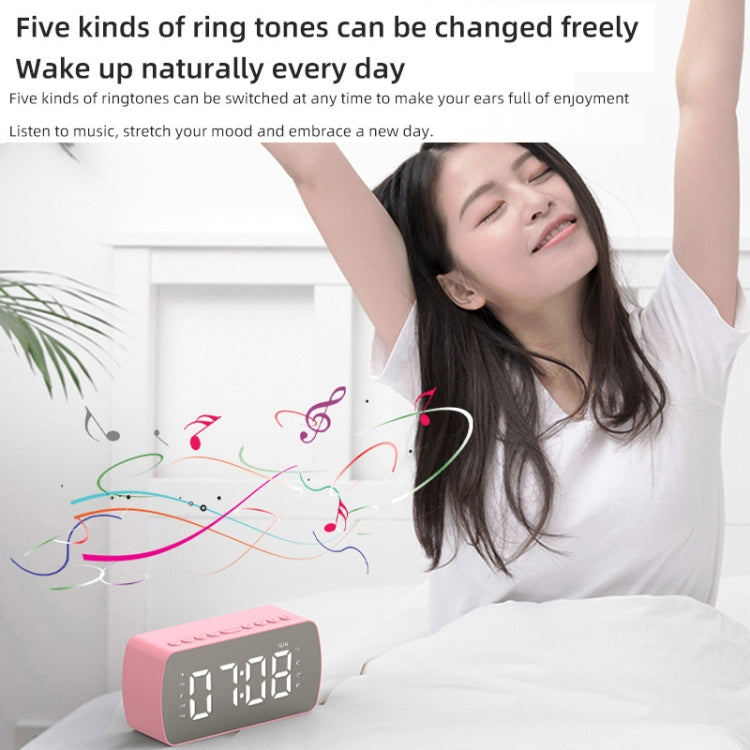 Haut-parleur Bluetooth portable d'extérieur avec horloge et radio, Q5 Noir 1400mAh, Q5 Blanc 1400mAh