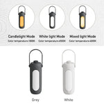 Lumières de camping suspendues d'extérieur, lumières d'ambiance pour tente, gris, blanc