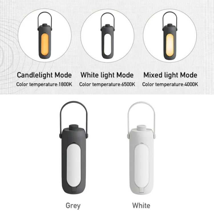 Lumières de camping suspendues d'extérieur, lumières d'ambiance pour tente, gris, blanc