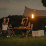 Lumières de camping suspendues d'extérieur, lumières d'ambiance pour tente, gris, blanc