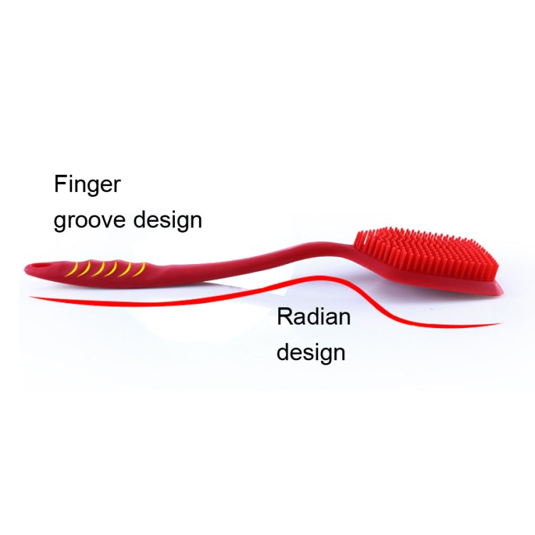 ZYA-251 Brosse à Récurer Intégrée en Silicone Brosse de Nettoyage Ménagère de Cuisine Brosse à Vaisselle, Rouge
