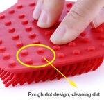 ZYA-251 Brosse à Récurer Intégrée en Silicone Brosse de Nettoyage Ménagère de Cuisine Brosse à Vaisselle, Rouge