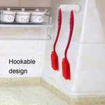 ZYA-251 Brosse à Récurer Intégrée en Silicone Brosse de Nettoyage Ménagère de Cuisine Brosse à Vaisselle, Rouge