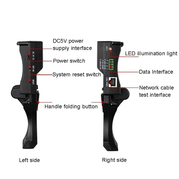 Testeur de surveillance de câbles réseau portable JSK-4300B 4,3 pouces avec sortie 12 V