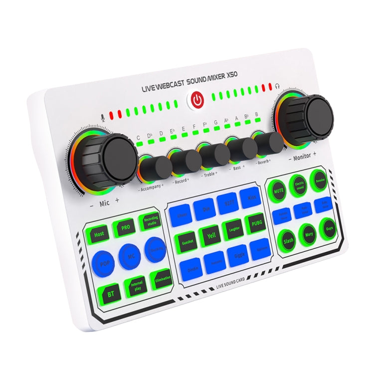 Carte son RGB LED Bluetooth X50 avec interface port OTG, X50